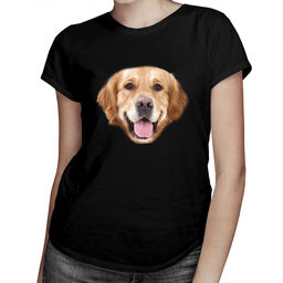Golden retriever - damska koszulka z nadrukiem