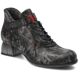 Armodo Szare Botki Buty Premium Na Obcasie