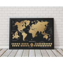 Mapa Zdrapka w ramce