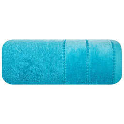 Eurofirany Ręcznik Mari 50x90 turkusowy jasny z welurową