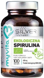 Spirulina 100% BIO 600 mg, SILVER PURE Myvita,