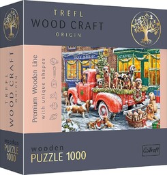 Trefl, Puzzle Wood Craft Pomocnicy Świętego Mikołaja, 1000
