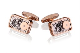 Spinki do mankietów Mechanizm Zegara CLM-112 Onyx-Art London
