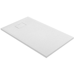 Oltens Bergytan brodzik prostokątny 140x80 cm RockSurface biały