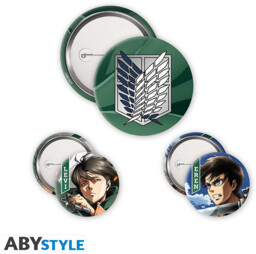 Zestaw przypinek Attack on Titan - Eren &