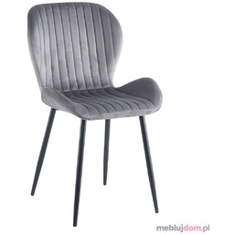 Krzesło K1-FX Velvet Czarny, Szary