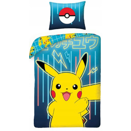 Dwustronna Pościel Pikachu Pokeball Pościel Pokemon 140x200