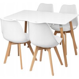 Stół Skandynawski 4 krzesła Montivaro Zestaw