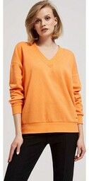 Bluza z dekoltem w serek pomarańczowa 4204, Kolor