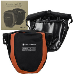 Extrawheel Sakwy WayFarer czarno-czerwone 50L (2x 25L) poliester