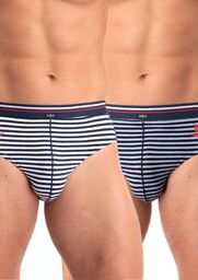 Slipy męskie bawełniane (2 pack) w paski MPP