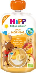 HiPP Good Morning, mus owocowy, jabłka, brzoskwinie