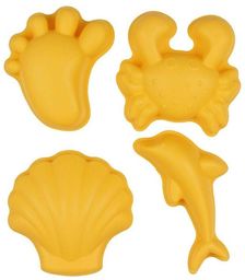 Zestaw 4 silikonowych foremek Scrunch Footprint do piasku