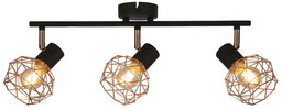 Candellux Potrójna lampa sufitowa Acrobat 93-22219 regulacja czarna