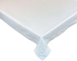 Obrus o strukturze lnu z ozdobną lamówką prostokątny