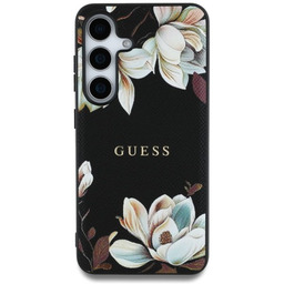 Guess Etui Grained Flower Pattern MagSafe do Galaxy