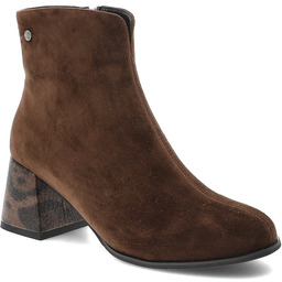 Maciejka Brązowe Botki Eleganckie Buty Damskie