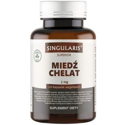 Suplement diety, SINGULARIS Superior miedź chelat 2 mg,