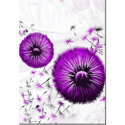 100 70cm Obraz płótno Fioletowe dmuchawce płótno rama