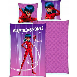 Miraculum Biedronka Kot Pościel Dziecięca 140X200 Bawełniana Poszewka