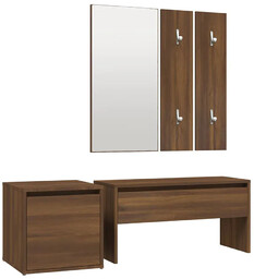 Elior Meble do przedpokoju z siedziskiem brązowy dąb