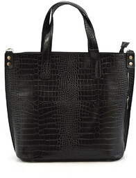 Piękna duża torebka skórzana modny shopper bag