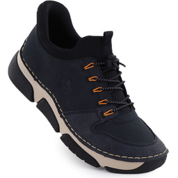 Półbuty damskie sneakersy komfortowe granatowe Rieker 45963-14