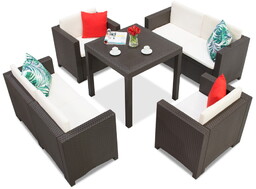 Zestaw technorattanowy Colorado Dallas Apetito 6 brązowy Bica