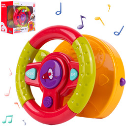 Kierownica Edukacyjna ze Światłem i Dźwiękiem Interaktywna 2w1