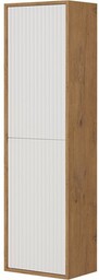 Słupek łazienkowy wiszący dąb naturalny/biały mat 155x45 cm