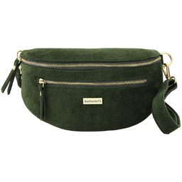 Zamszowa nerka damska Barberinis - Zielona ciemna