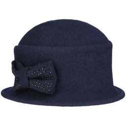 Kapelusz z Sukna Welnianego Manja by Seeberger, ciemnoniebieski,