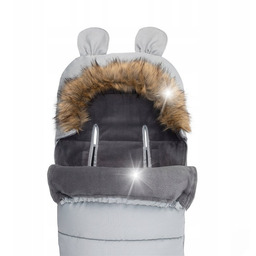 ŚPIWOREK DO WÓZKA GONDOLI SANEK - MoMi SZARY