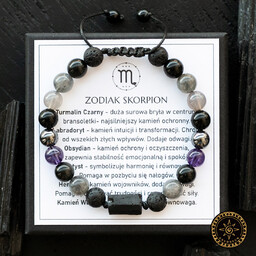 Męska Bransoletka Zodiak dla Skorpiona Zodiakalna  Skorpion