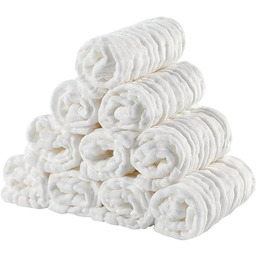 EXTSUD Myjki dla niemowląt, 10 sztuk muślinowych ściereczek