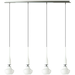 Lampa wisząca szklana biało-chromowa 4-punktowa AZ0884 z serii