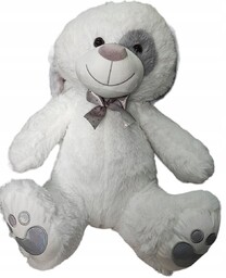 Pluszak piesek pluszowy biało-szary maskotka 61 cm ELEFUN