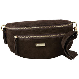 Zamszowa nerka damska Barberinis - Brązowa ciemna