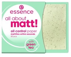 essence Wszystko o Matcie! papier kontrolny oleju Bibułki