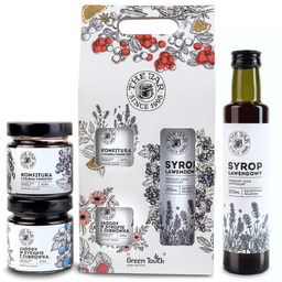 Zestaw prezentowy upominek box przetwory syrop owoce konfitury