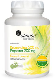 Aliness Bromelaina 500 mg + Papaina 200 mg,