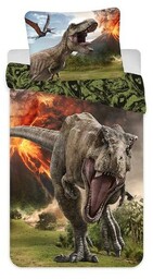 Pościel bawełniana Jurassic world Volcano, 140 x 200