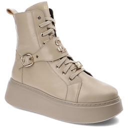 Libero Beżowe Sneakersy Obuwie Damskie Premium