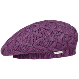 Beret z Dzianiny Annelie by Seeberger, fiolet, One