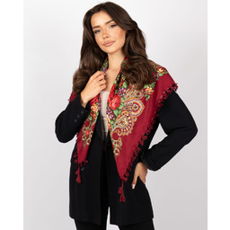 CHUSTA Ludowa Alessio GÓRALSKA Folk KWIATY DUŻA