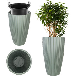 Doniczka z wkładem Lavoye 30cm zielony