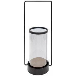 EUROFIRANY Świecznik stojący Wiki 461733 Czarny