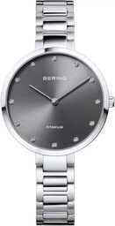 Zegarek BERING 11334-772. Kwarcowy, Kolor szary. Kobieta.