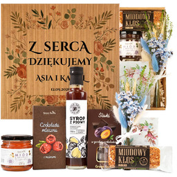 Kosz prezentowy podziękowania dla rodziców chrzestnych prezent ślub