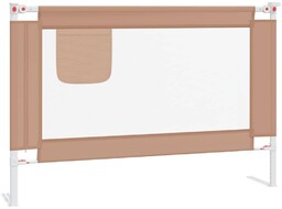 vidaXL Barierka do łóżeczka dziecięcego, taupe, 100x25 cm,